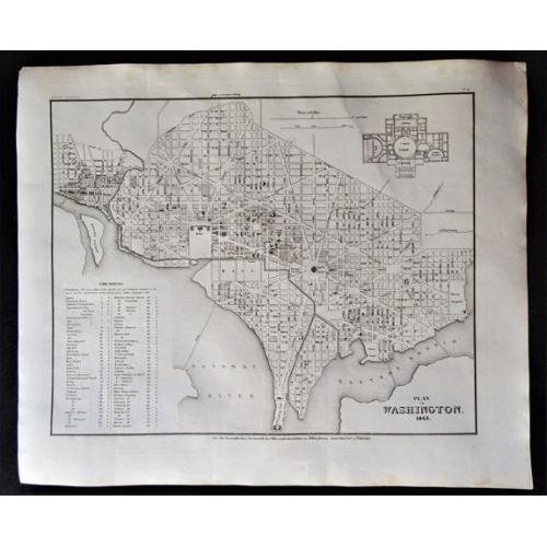 Old map image download for Plan von Washington 1845.