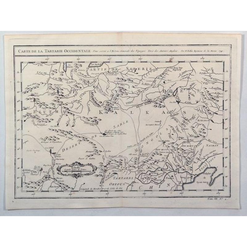 Carte de la Tartarie Occidentale pour Servir a L'Histooire General des Voyages.