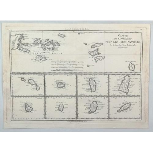 Old map image download for Cartes de supplément pour les Isles Antilles.