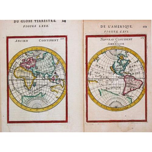 Old map image download for Nouveau Continent ou Amerique. / Ancien Continent