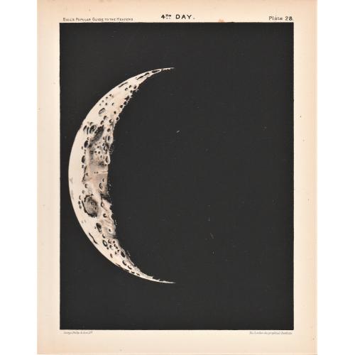 Old map image download for A complete set of lithographs the 12 Stages of the Moon.