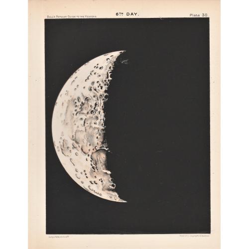 Old map image download for A complete set of lithographs the 12 Stages of the Moon.