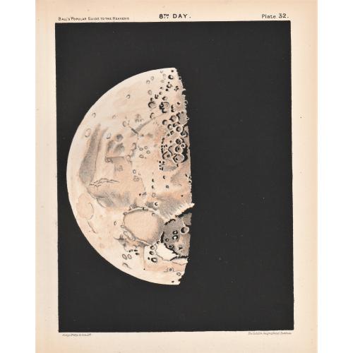 Old map image download for A complete set of lithographs the 12 Stages of the Moon.