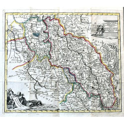 Old map image download for Carte Generale Inserviente al Teatro della Guerra [...]a Lusazia, la Silesia divisa. . .