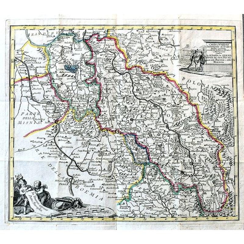 Carte Generale Inserviente al Teatro della Guerra [...]a Lusazia, la Silesia divisa. . .