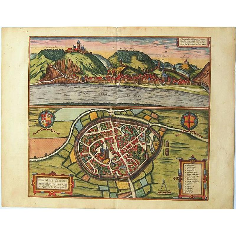 Cochem + Münstermaifeld, Chorographica Descriptio Civitatis Cocheimensis, Exactissima Civitatis Monasteriensis. . .