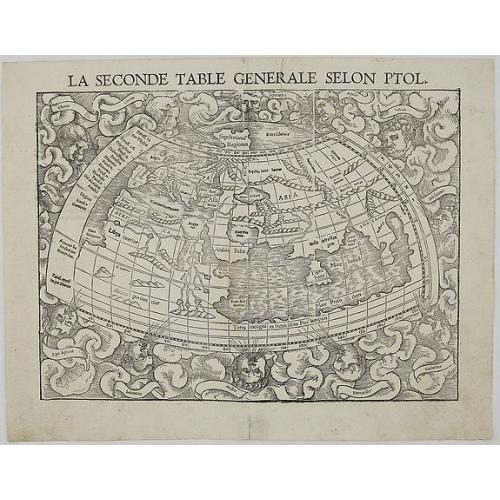 Old map image download for La Seconde Table Generale Selon Ptol.