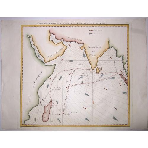 Old map image download for [PASSAGE TO INDIA], CARTE DES COURANTS POUR LE TEMS DE LA MOUSSON DU S.O. AU N. DE LA LIGNE.