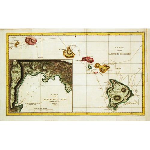 Old map image download for Kaart van de Sandwich eilanden. 