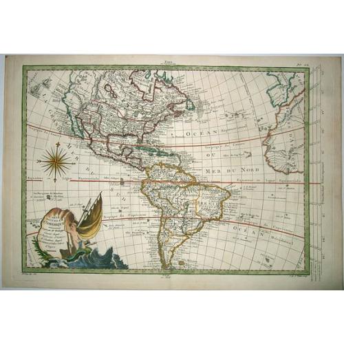 Old map image download for CARTE NOUVELLE D'AMERIQUE. . .[Sea of the West]