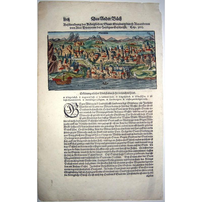 Edinburgh,- Beschreibung der Koeniglichen Statt Edinburg. . .