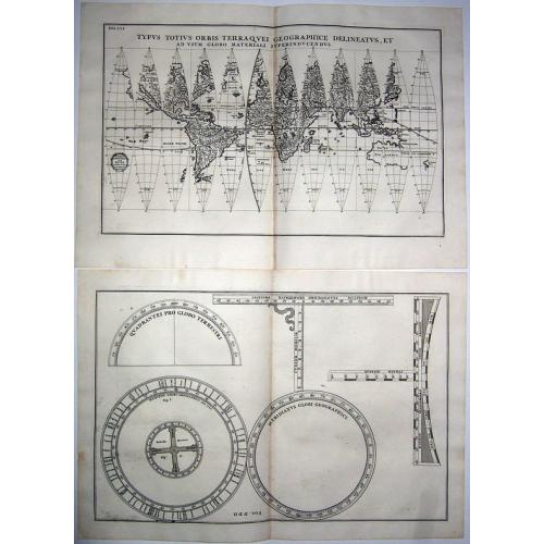 Old map image download for Globus geographicus novus anno 1700 construct. monachii / Typus totius orbis terraquei geographice delineatus, et ad usum globo materiali superinducendus [2 sheets].
