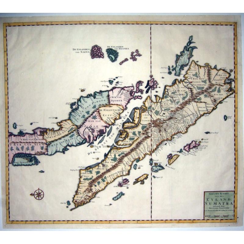 (Singapore),- Nieuwe Kaart van het EYLAND SUMATRA. . .