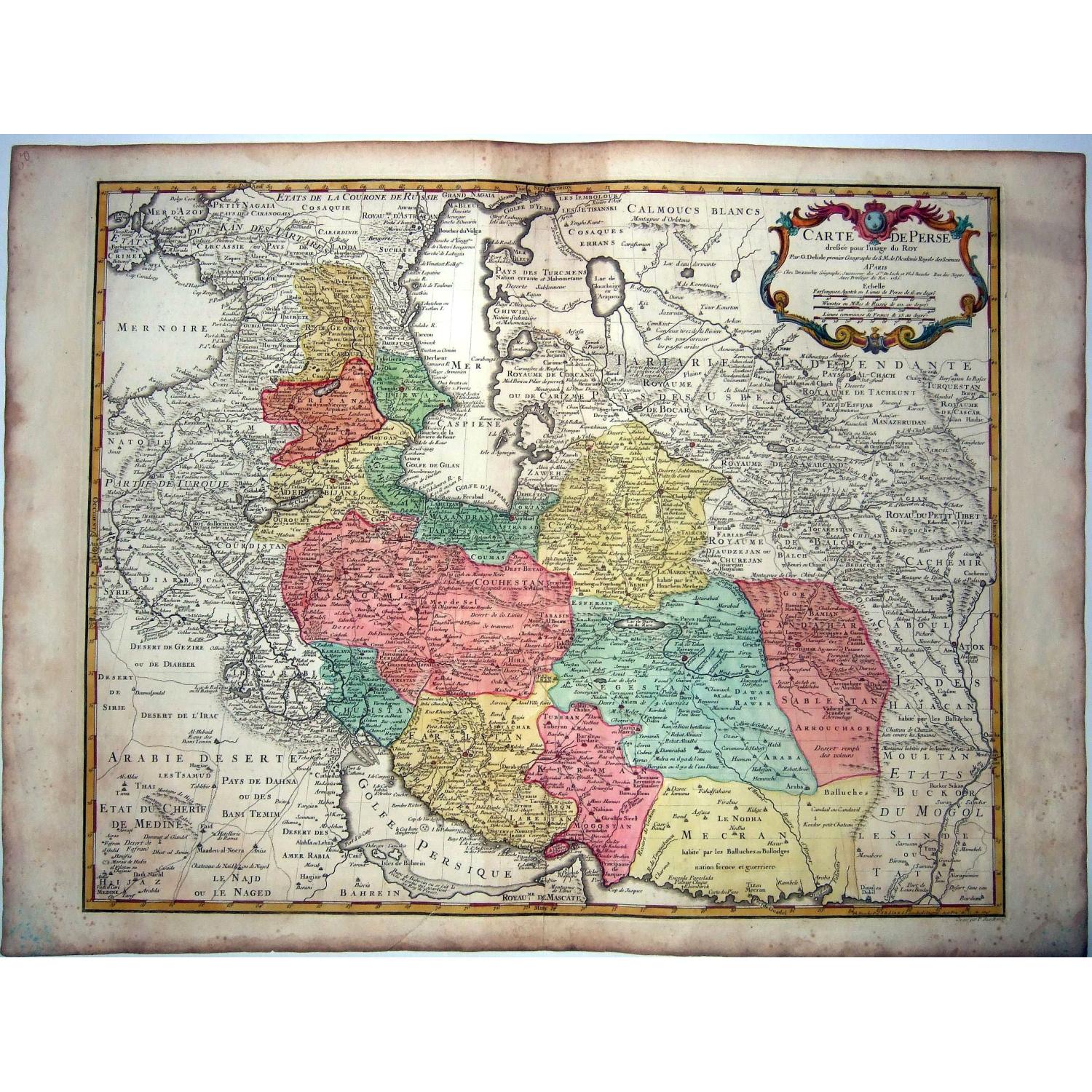 Carte de Perse dressée pour l'usage du Roy.