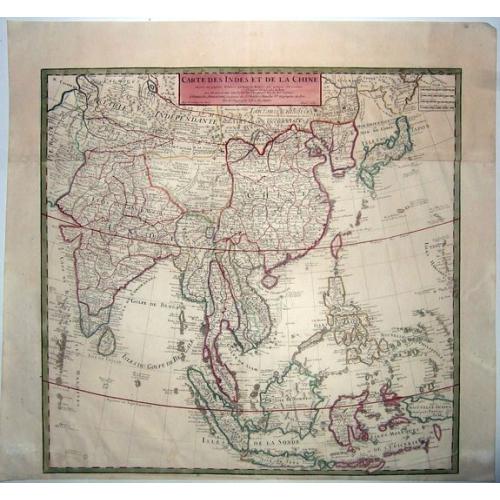 Old map image download for CARTE DES INDES ET DE LA CHINE.