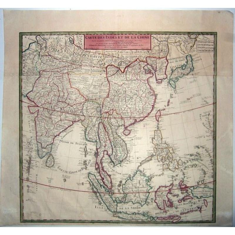 CARTE DES INDES ET DE LA CHINE.