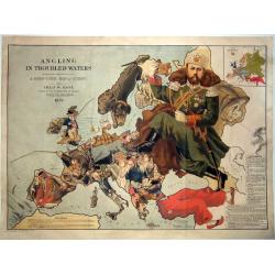 Angling in Troubled Waters A Serio-Comic Map of Europe by Fred. W. Rose Author of the 'Octopus Map of Europe' 1899.