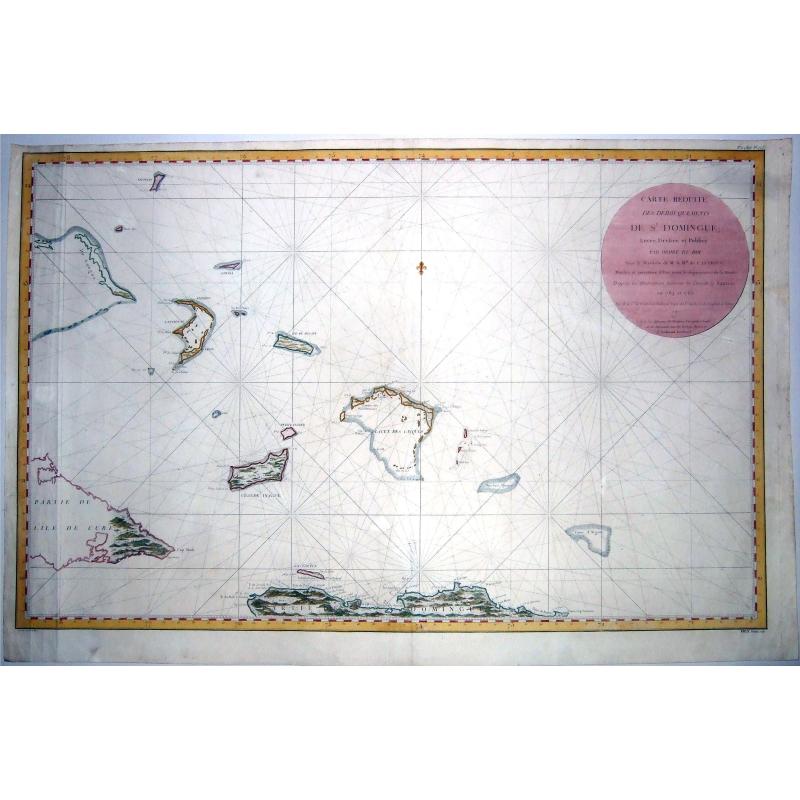 TURKS-CAICOS-BAHAMAS,- CARTE REDUITE DES DEBOUQUEMENTS DE St. DOMINGUE. . .