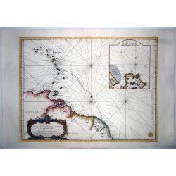MARTINIQUE NAVAL ROUTES,- CARTE REDUITE POUR LA NAVIGATION DE CAYENNE A LA MARTINIQUE.