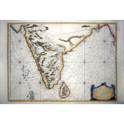 INDIA,- CARTE REDUITE DE LA PRESQUE ISLE DE L'INDE .. 1766