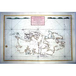 CARTE REDUITE DES ISLES MALOUINES OU .. ISLES DE FALKLAND 1771