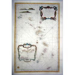 [VIRGIN ISLANDS],- CARTE REDUITE DES ISLES ANTILLES .. 1758 - CARTE PARTICULIERE DES ISLES DES VIERGES