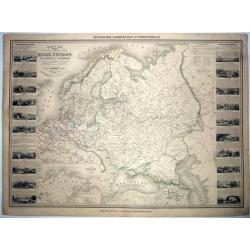 ECONOMY N.EUROPE,- Nouvelle Carte Illustree Des Estats Du Nord De L'Europe Donnant La Russie D'Europe La Suede et le Danemark . . .[Incl. Poland Lithuania Livonia]