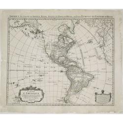 Carte d'Amerique divisees en ses principales parties. . .