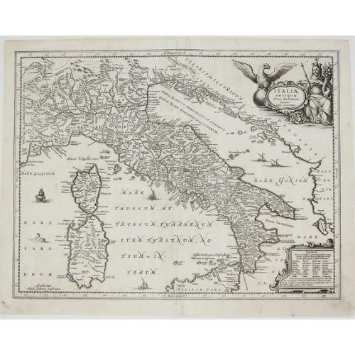 Old map image download for Italiæ Antiquæ Noua Delinatio. Auctore Phil. Cluvero.