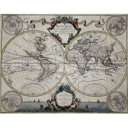 Mappe-Monde Dresse sur les Observations de Mrs. de l'Academie Royale des Sciences. . .