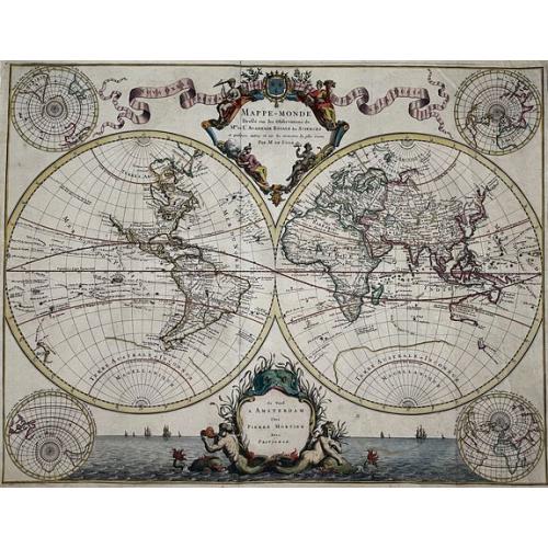 Old map image download for Mappe-Monde Dresse sur les Observations de Mrs. de l'Academie Royale des Sciences. . .