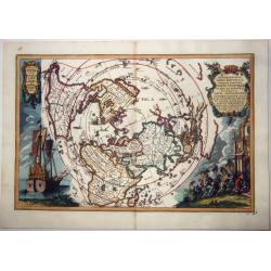 Repraesentatio geographica itineris maritimi navis victoriae in qua ex personis CCXXVII finita navagatione rediere tantum XVII quae solo indusio tectae. . . [Magellan's circumnavigation]               