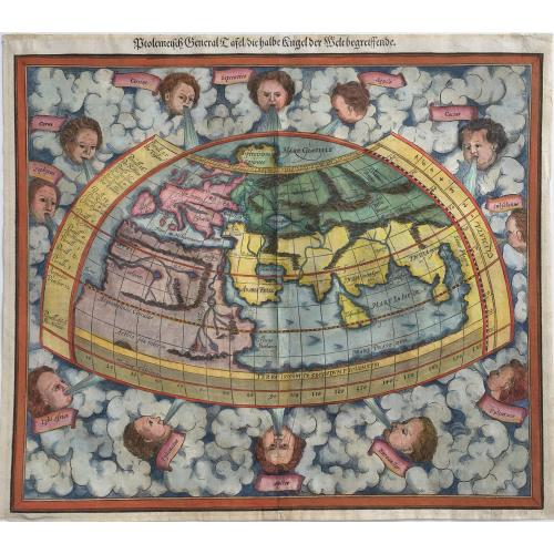 Ptolemeisch General Tafel, die Halbe Kugel der Welt Begreiffende&#8203;. . .