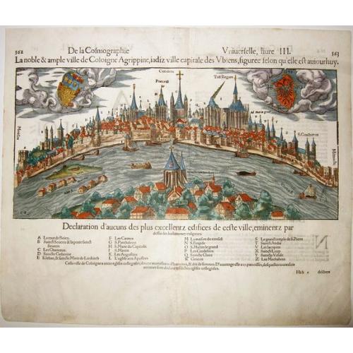 Old map image download for COLOGNE/KÖLN. - La noble & ample ville de Coloigne Agrippine,