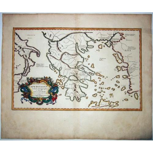 Old map image download for GREECE. - Alcibiadis Expeditionum Tabula Geographica ex Plutarcho Autore P. du Val...Chez le Sr. Robert. . .