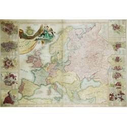 Carte Itinéraire et Politique d'Europe...