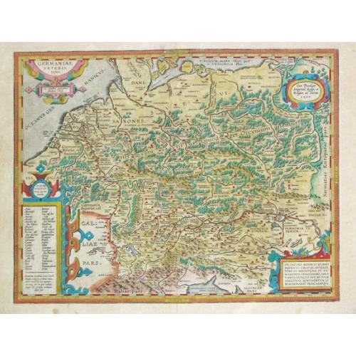 Old map image download for GERMANIAE / VETERIS, / typus 1587.