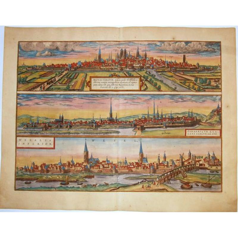 Monasterium, Urbs in Media Westphalia Celeberrimi Nominis. . .Osnabrugum Elegans Saxoniae Opp. . .Wesalia Inferior.