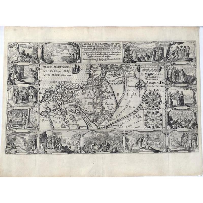 Tabula Geographica, in Qua Iisraelitarum, ab Aegypto ad Kenahanaeam usque profectiones omnes, et stationes describuntur...
