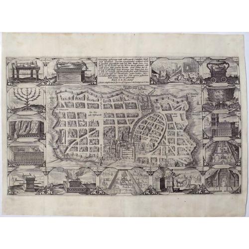 Old map image download for Waerachtige beschryvinge van de.. Stadt Jerusalem; . . .