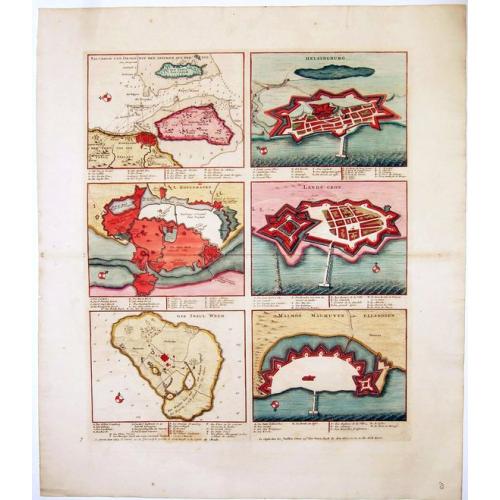Old map image download for SALTHOLM, DRAKO, COPENHAGEN, HELSINGBURG, LANDS-CRON, DIE INSUL WEEN, MALMOE