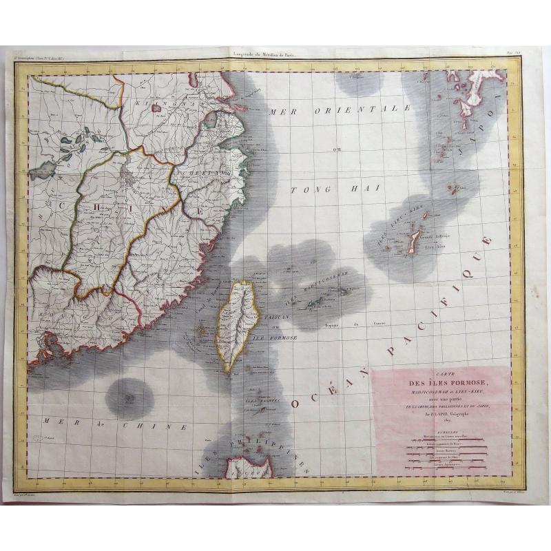 TAIWAN, Carte des Isles Formose, Madjicosemah et Lieu-Kieu. . .