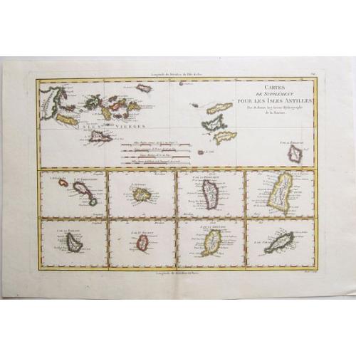 Old map image download for [Virgin Islands] Cartes De Supplement Pour Les Isles Antilles.
