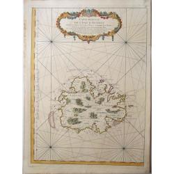ANTIGUA, - Carte reduite de l'isle d'Antigue ; dressée au Dépost des cartes, plans et journaux de la marine : pour le service des vaisseaux du roy. . .
