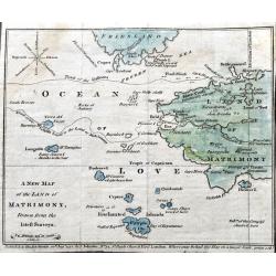 A New Map of the Land of Matrimony, drawn from the latest Surveys.