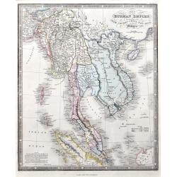 Map of the Burman Empire including also Siam, Cochin-China, Ton-King, and Malaya.