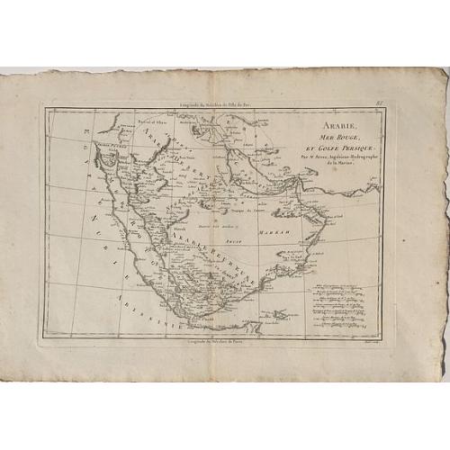 Old map image download for Arabie Mer Rouge et Golfe Persique.