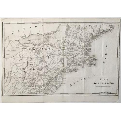 Carte des États-Unis, Provinces Septentrionales.
