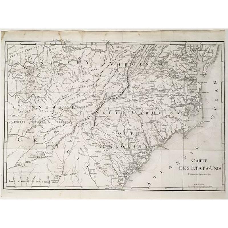 Carte des États-Unis, Provinces Méridionales.