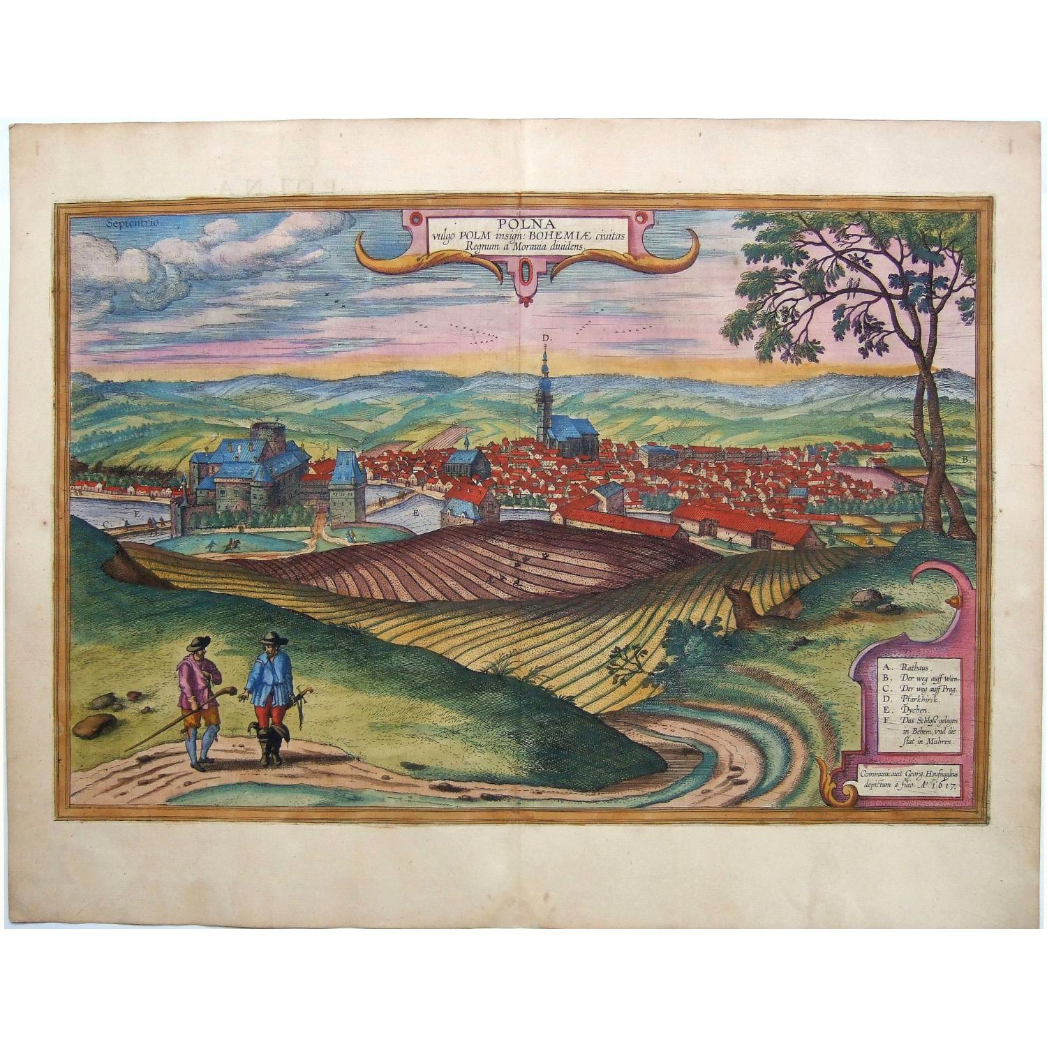 Polna vulgo Polm insign: Bohemiae civitas Regnum a Moravia dividens.